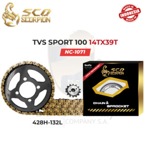 KIT ARRASTRE 428H-132L TVS SPORT 100 14X39 SCO